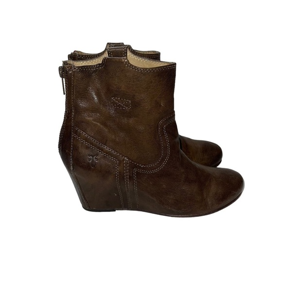 Frye Carson Wedge Boots Women Size 7.5 - Picture 2 of 8